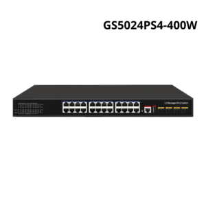 Cudy GS5024PS4 Switch Gigabit PoE+ Géré L3 24 Ports + 4 SFP+ 10G – 390W