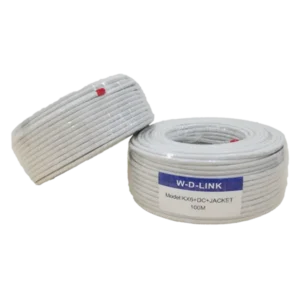 Câble coaxial KX6 avec alimentation et jacket 100m