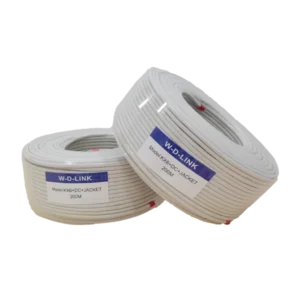 Câble coaxial KX6 avec alimentation et jacket 200m
