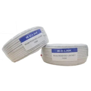 Câble coaxial RG59 avec alimentation et jacket 100m